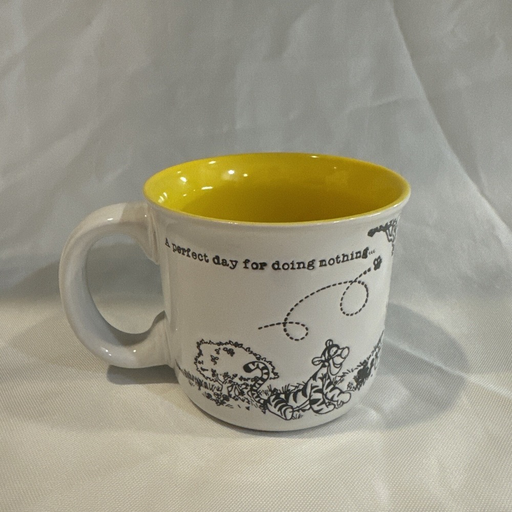 Disney Winnie the Pooh Large Coffee Mug Do Nothing‎ Piglet Tigger Eeyore Ceramic